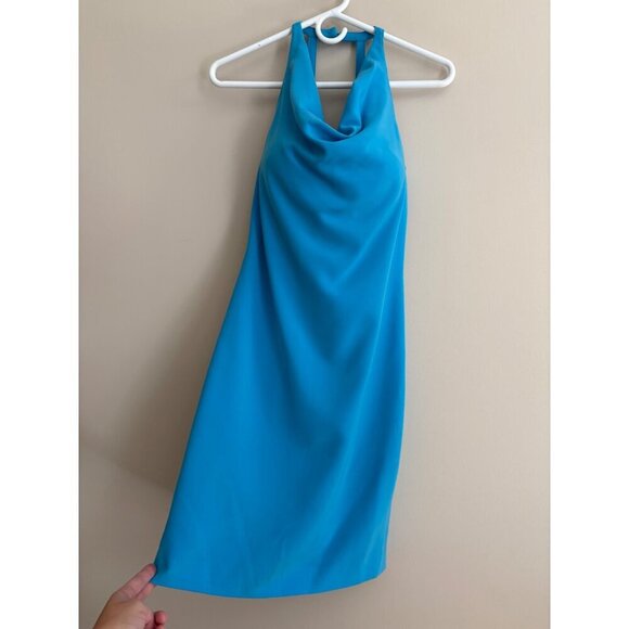 W by Worth Y2K Halter Mini Dress in Electric Blue Size 0 - Picture 3 of 13
